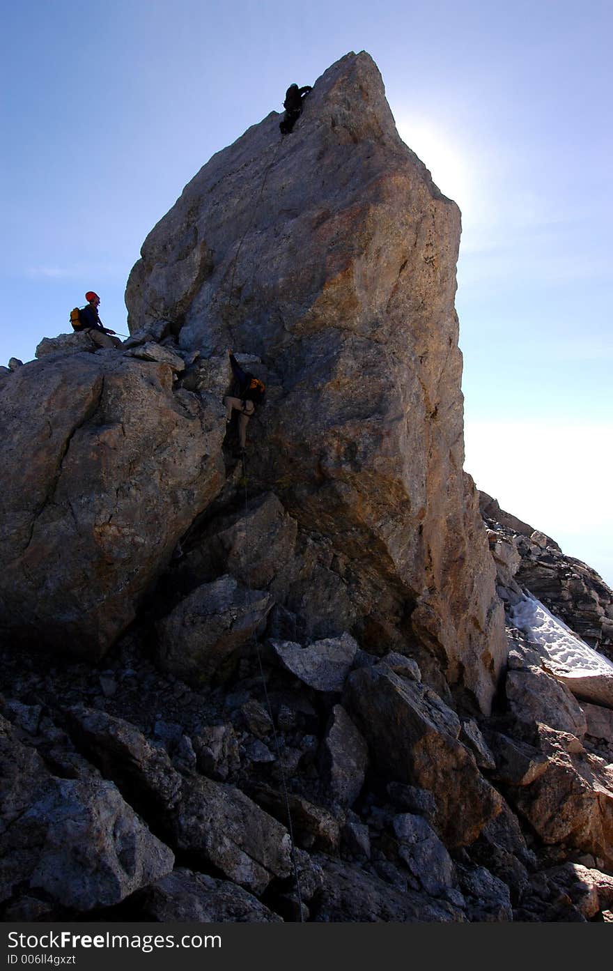 Summiting the GRand Teton Wyoming 13770 feet. Summiting the GRand Teton Wyoming 13770 feet