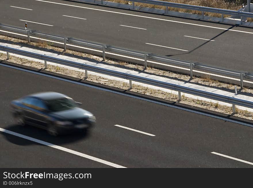 Car on highway. Car on highway