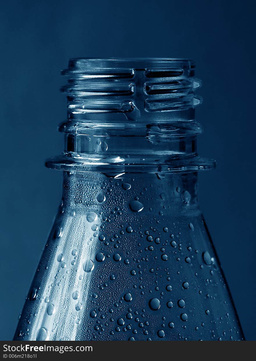 Water Bottle With Droplets. Water Bottle With Droplets