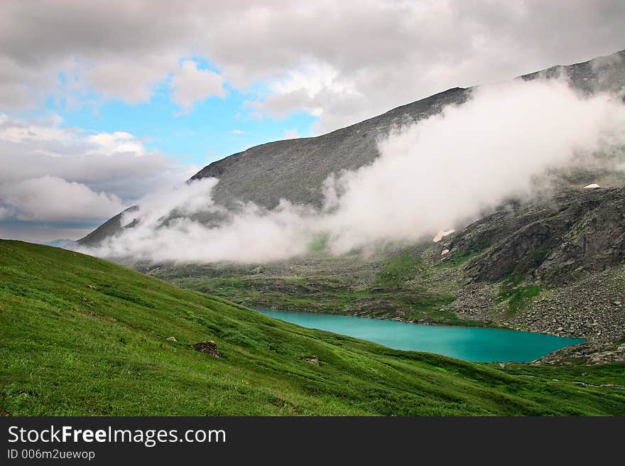 Lake And Mountains.