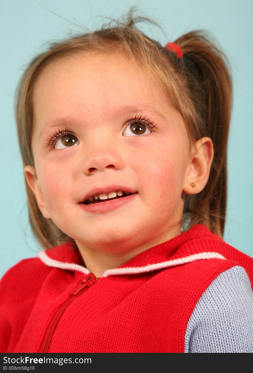 Young girl in studio