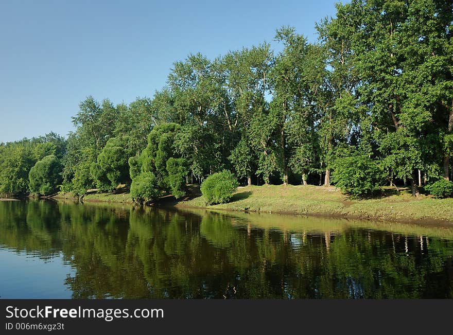 View of river and landscape