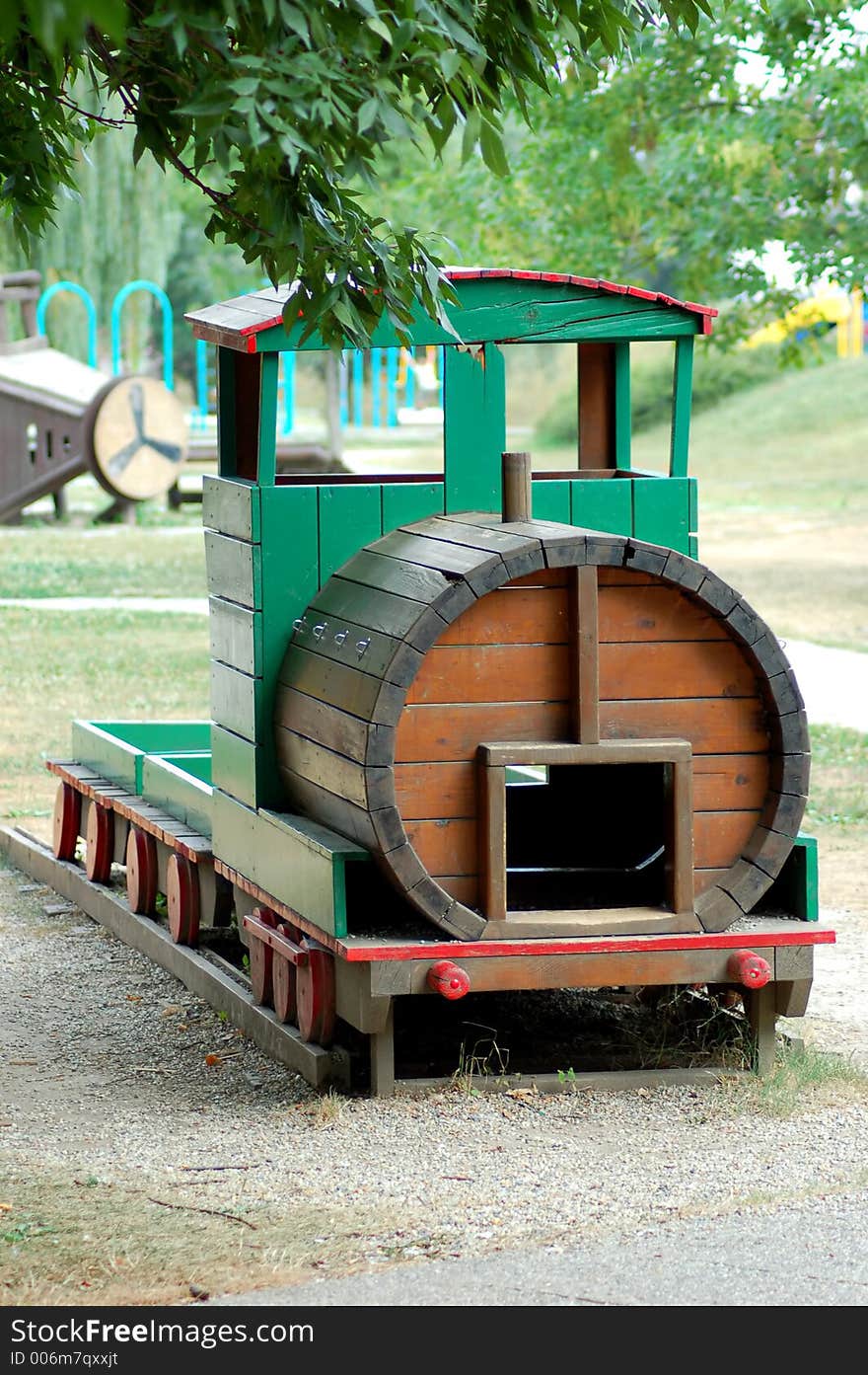 Train at playground