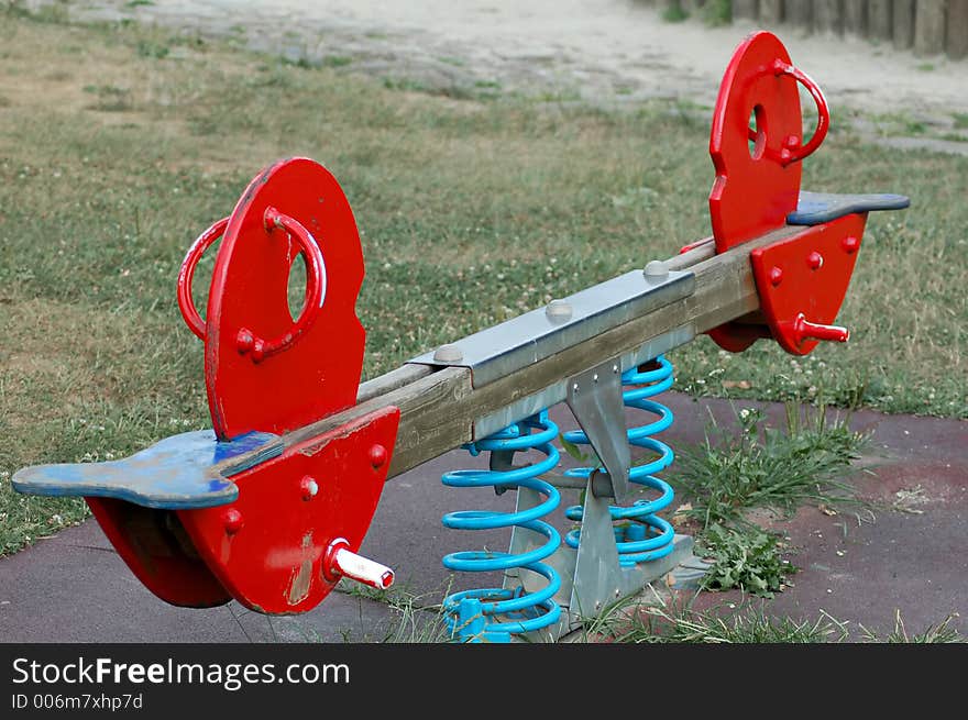 Seesaw at playground