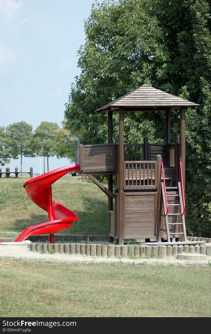 Toboggan at playground