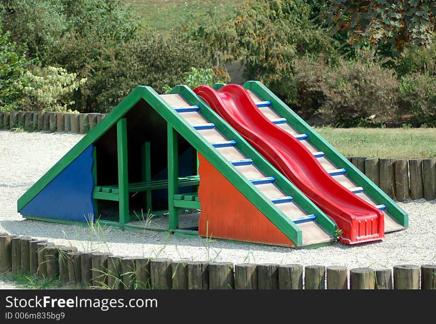 Toboggan at playground