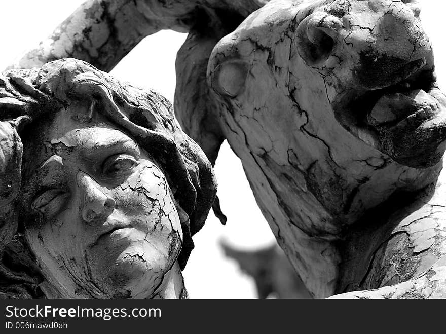 Part of the incredible fountain at Piazza della Repubblica