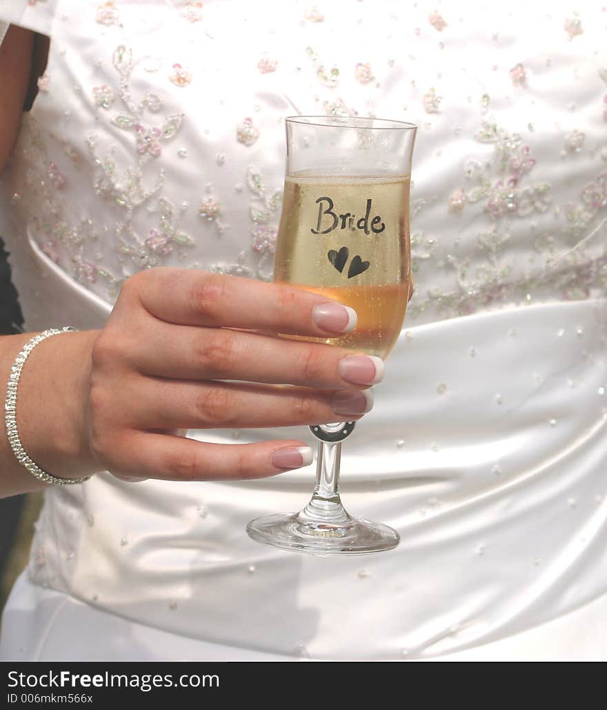 Bride With Champagne