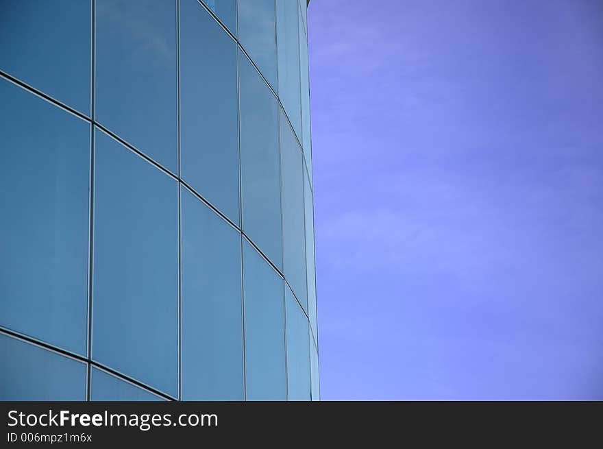 Glass facade. Glass facade