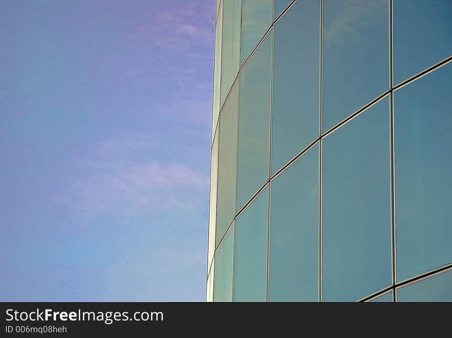 Glass facade. Glass facade