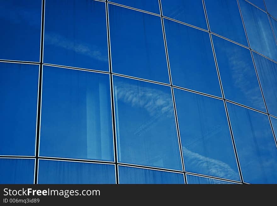 Glass facade. Glass facade