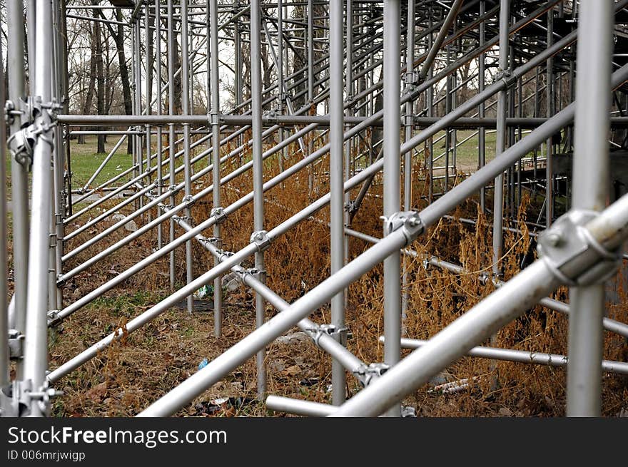 Base structure of an open arena. Base structure of an open arena