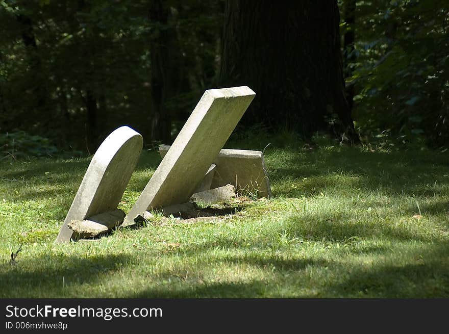 Leaning Gravestones