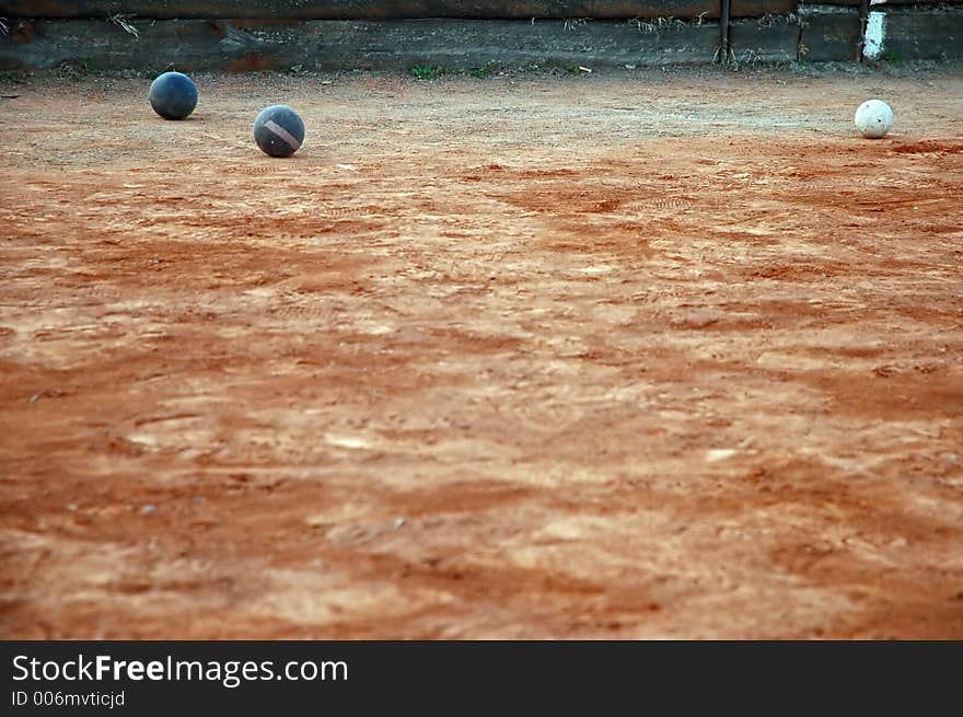 An old Mediterranean sport called bocanje. An old Mediterranean sport called bocanje