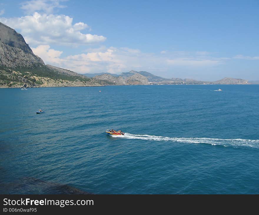 Boat in the sea. Boat in the sea