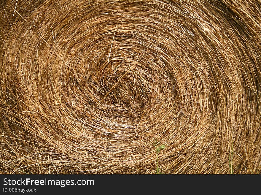 Hay ball center, full frame