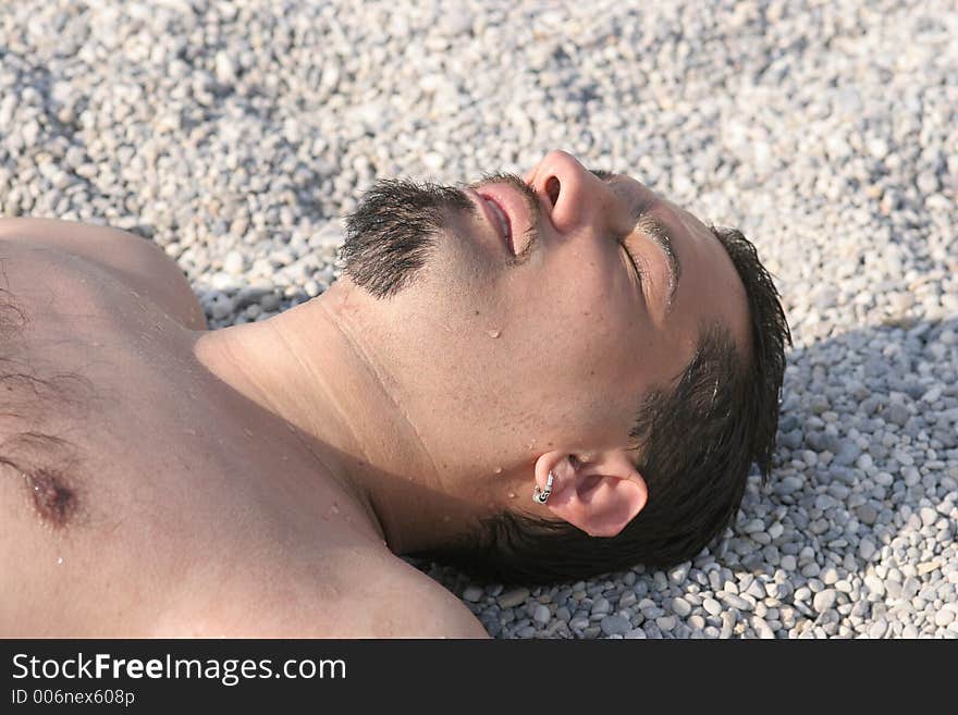 Sleeping on the beach