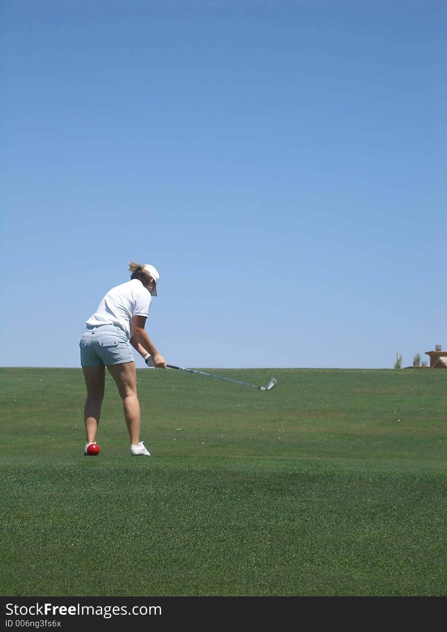 Golfing Lady