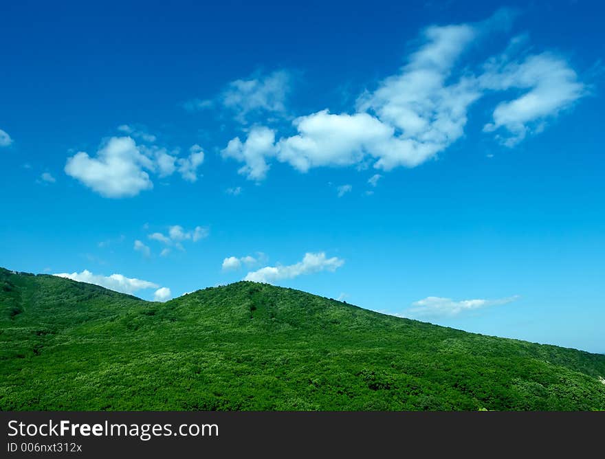 Clouds above hills. Clouds above hills