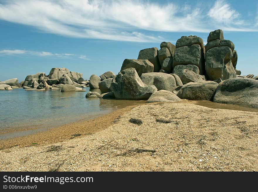 Stones at coast of the Japanese sea. Stones at coast of the Japanese sea