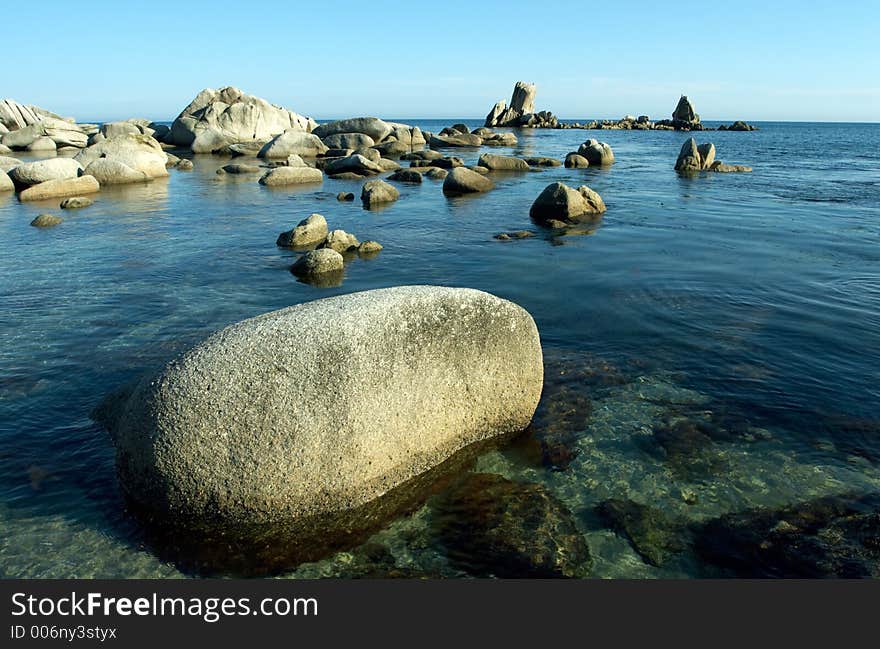 Stones at coast of the Japanese sea. Stones at coast of the Japanese sea