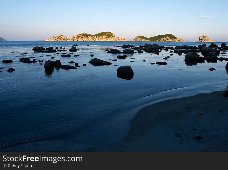 Stones at coast of the Japanese sea. Stones at coast of the Japanese sea