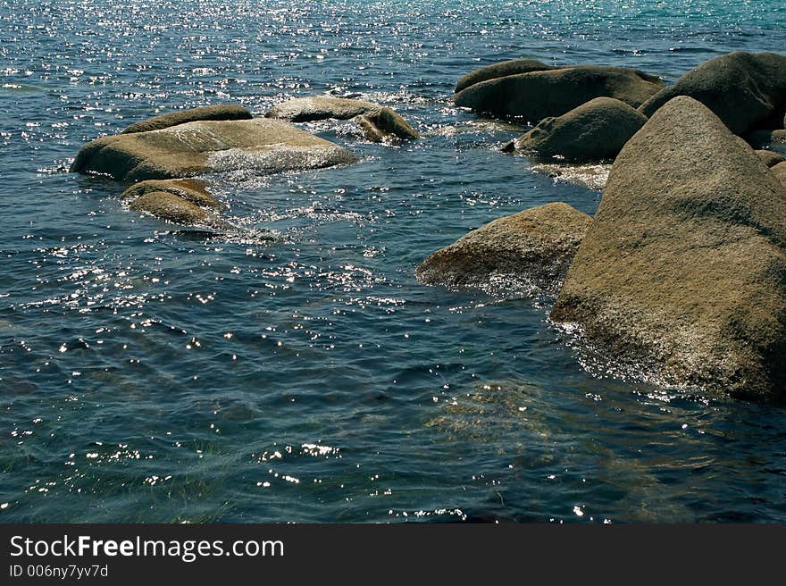 Stones at coast of the Japanese sea. Stones at coast of the Japanese sea