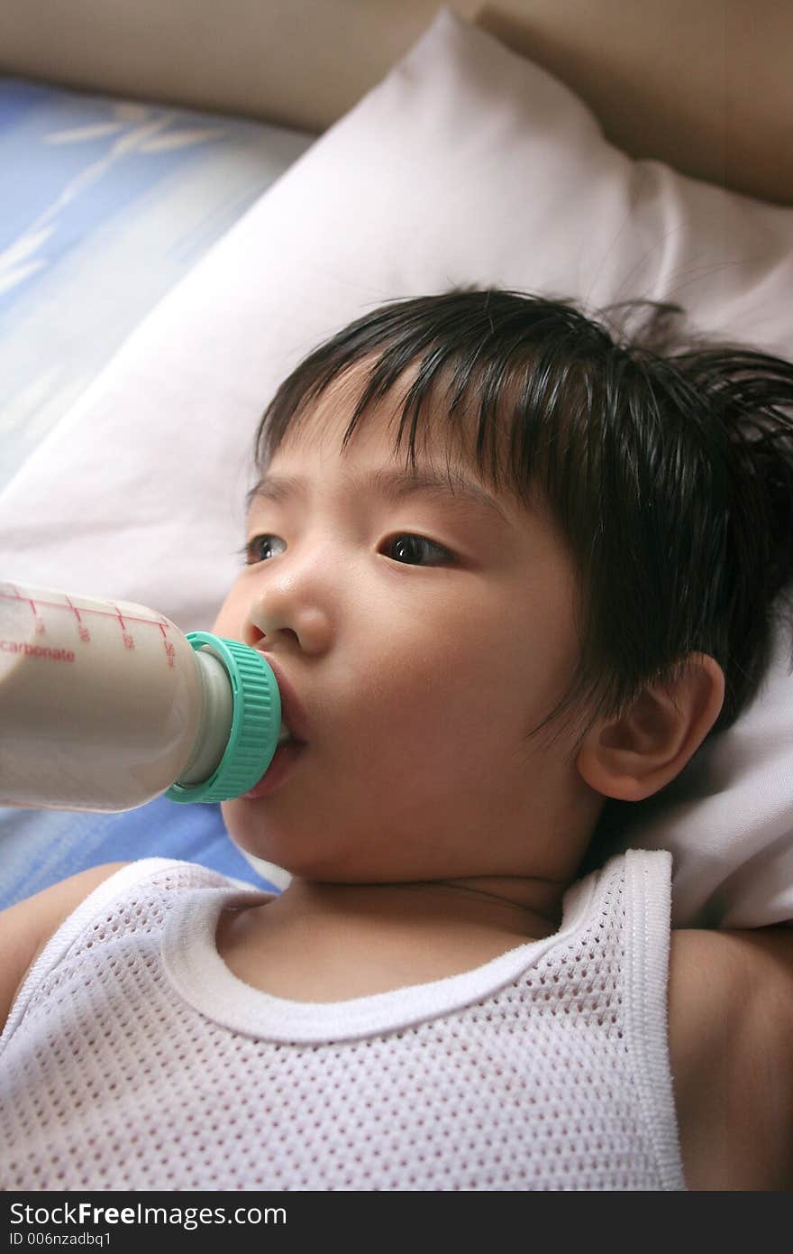 Boy Drinking Milk