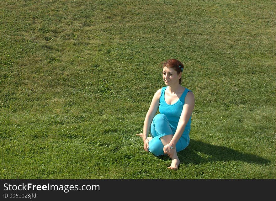 Girl doing yoga. Girl doing yoga