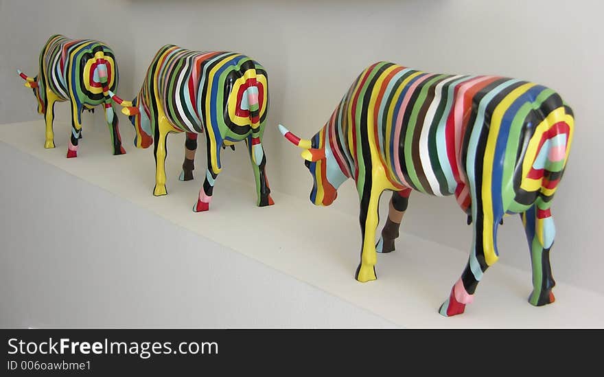 Cows in new colours. Cows in new colours