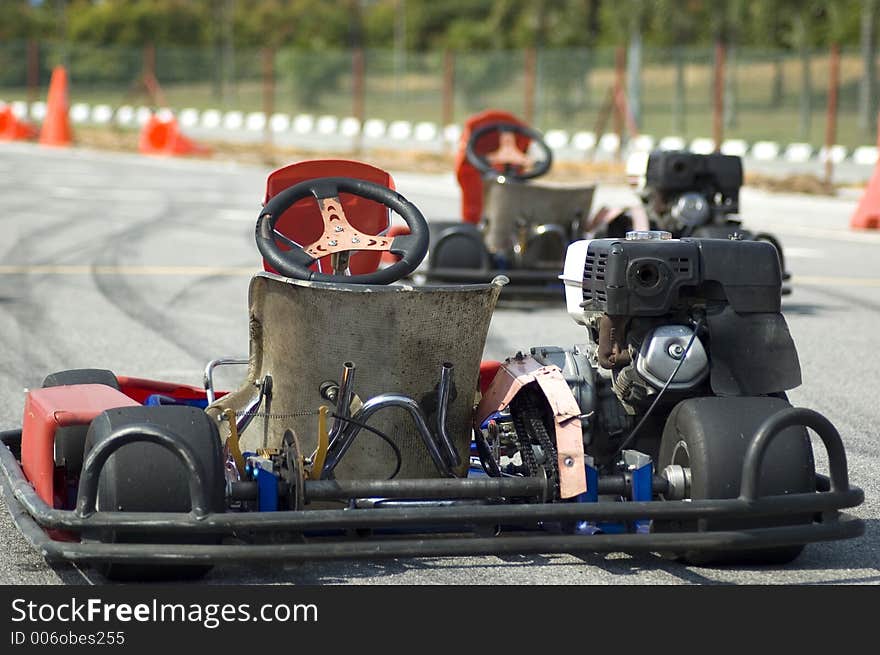 Karts at circuit