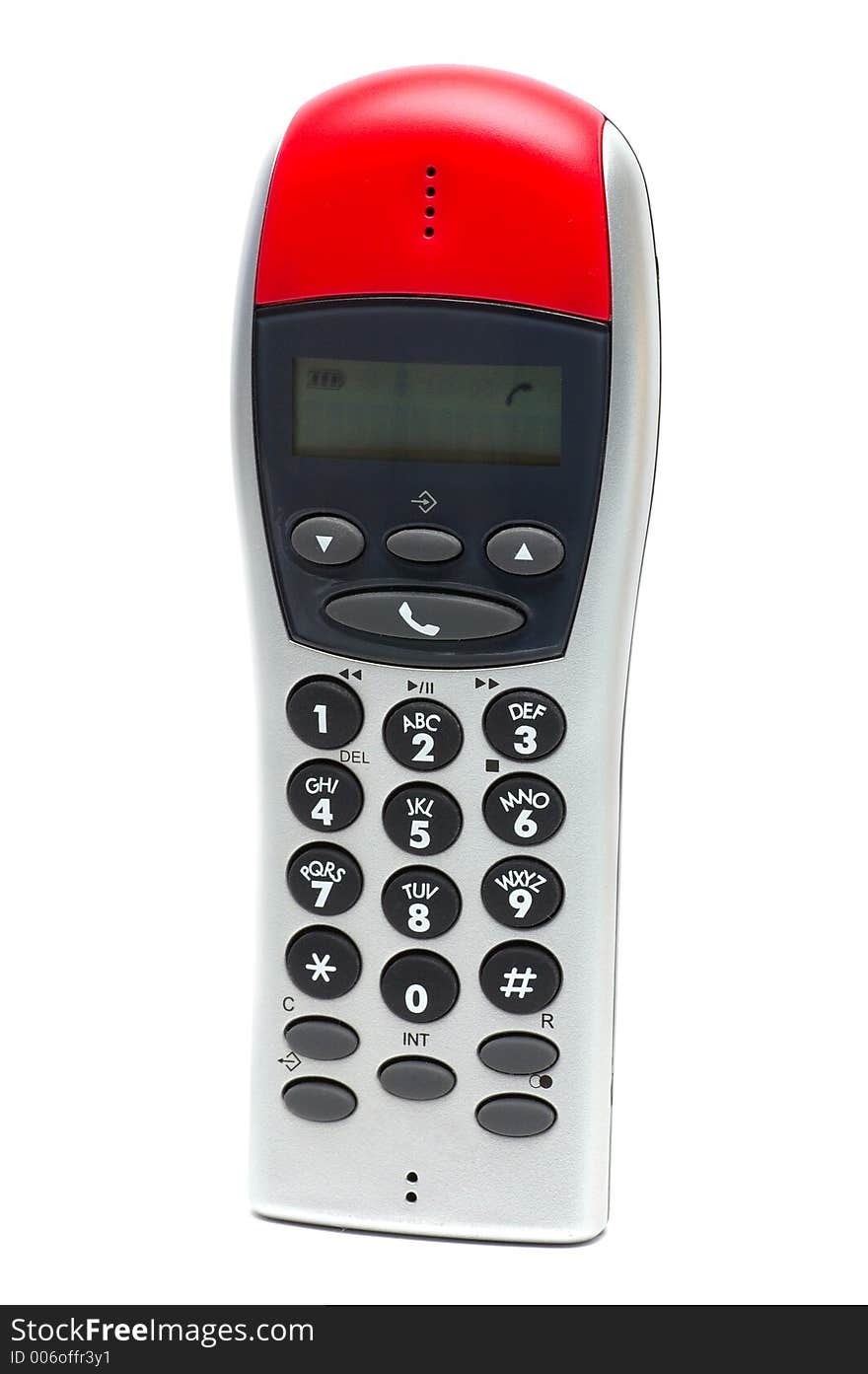 Cordless phone isolated over white