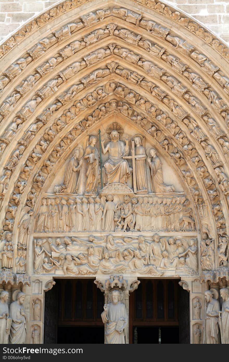 Notre dame cathedral main entrance