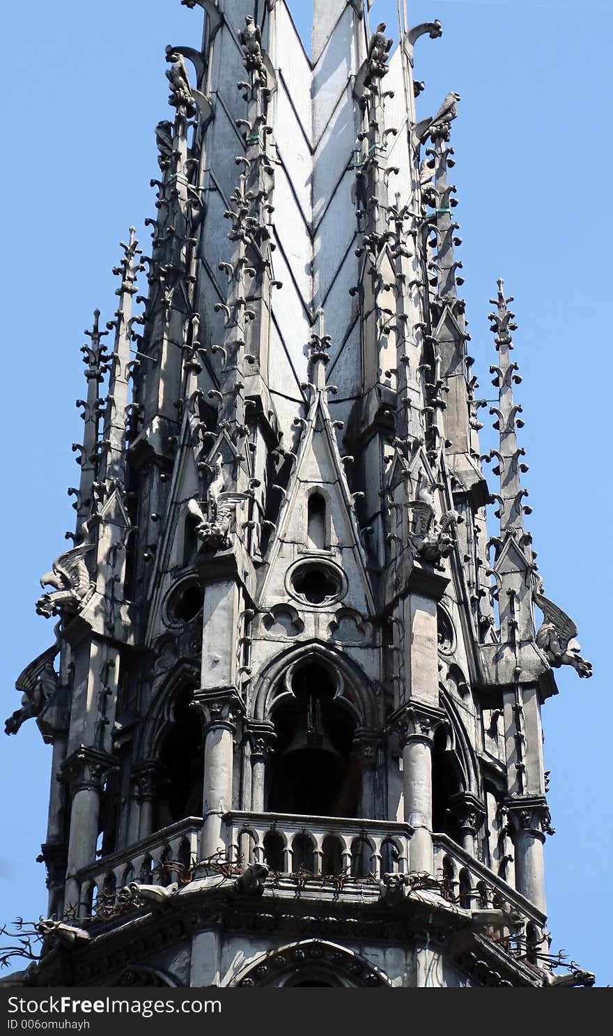 Cathedral tower roof, Notre dame, Paris