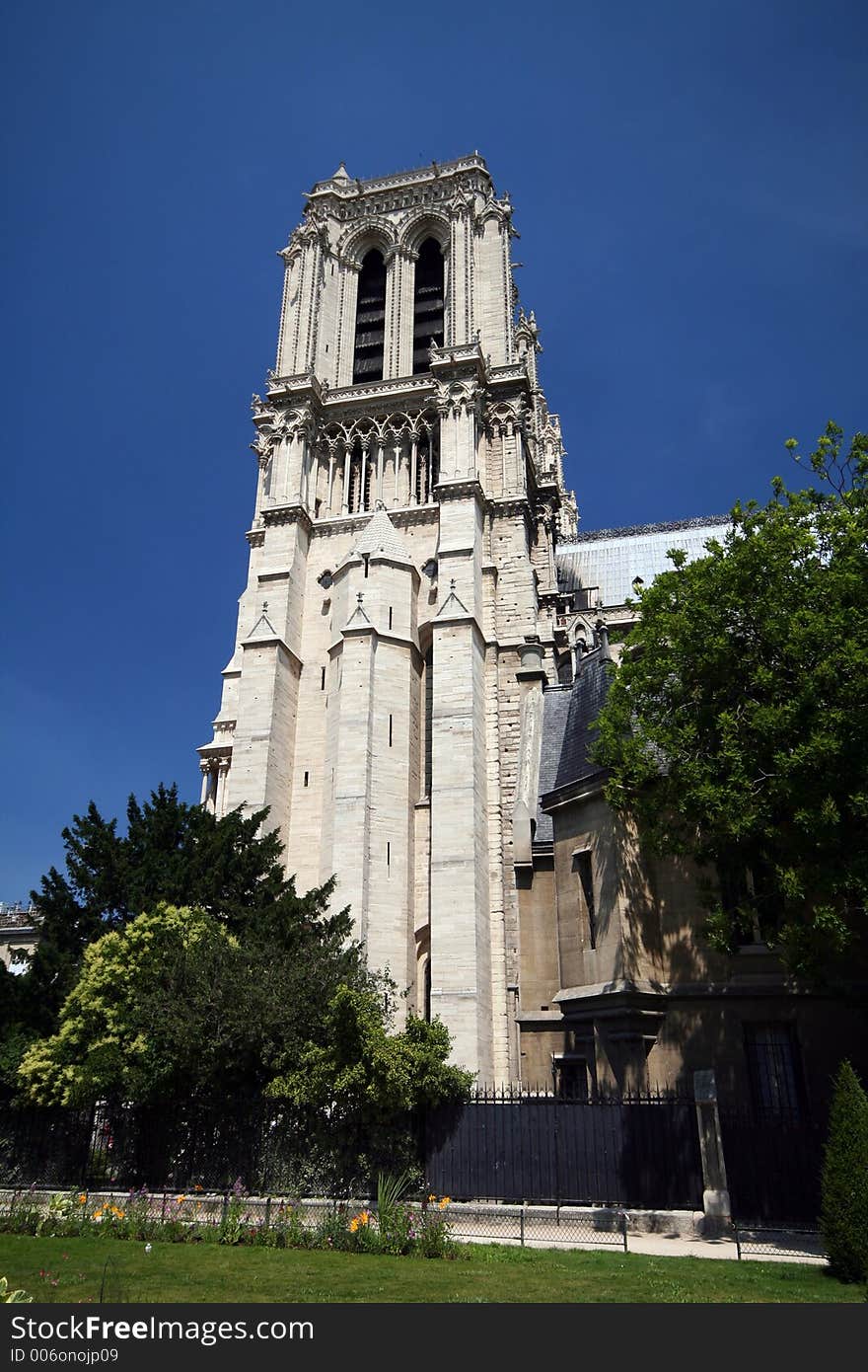 Paris Cathedral towers, france