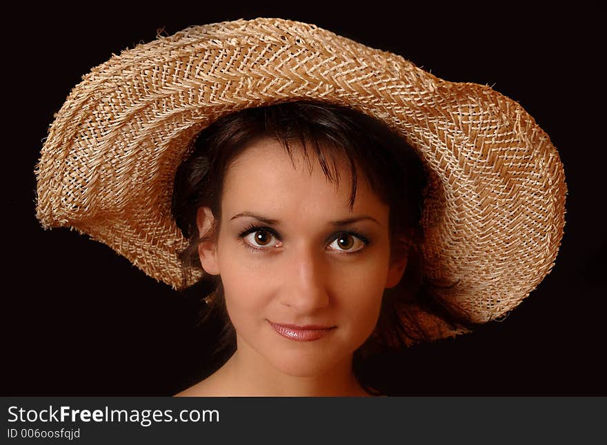 Lady in a straw hat