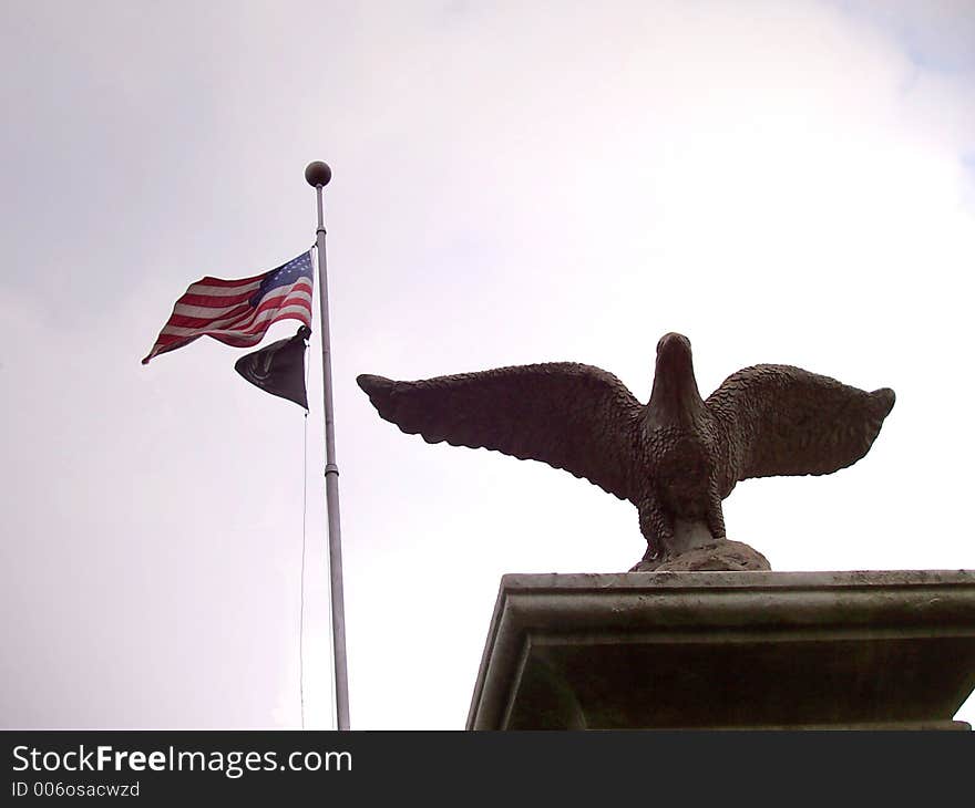 Soldiers Hill Flag And Eagle