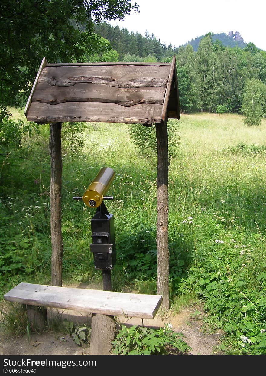 Down telescope on stand