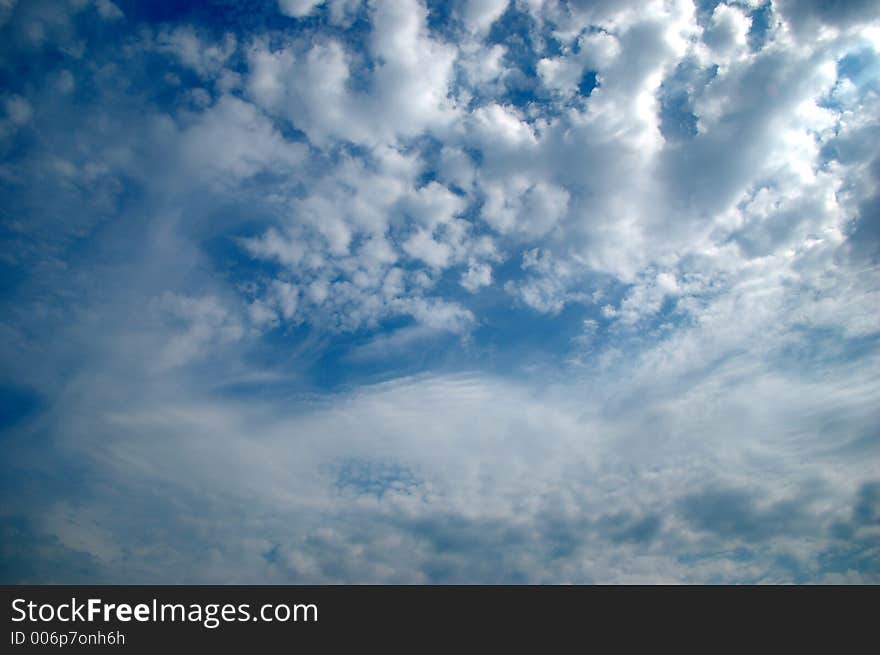 Sky with white clouds. Sky with white clouds