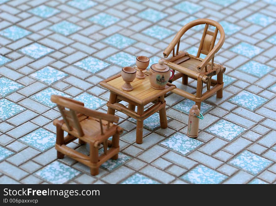 Rattan Table and Chairs