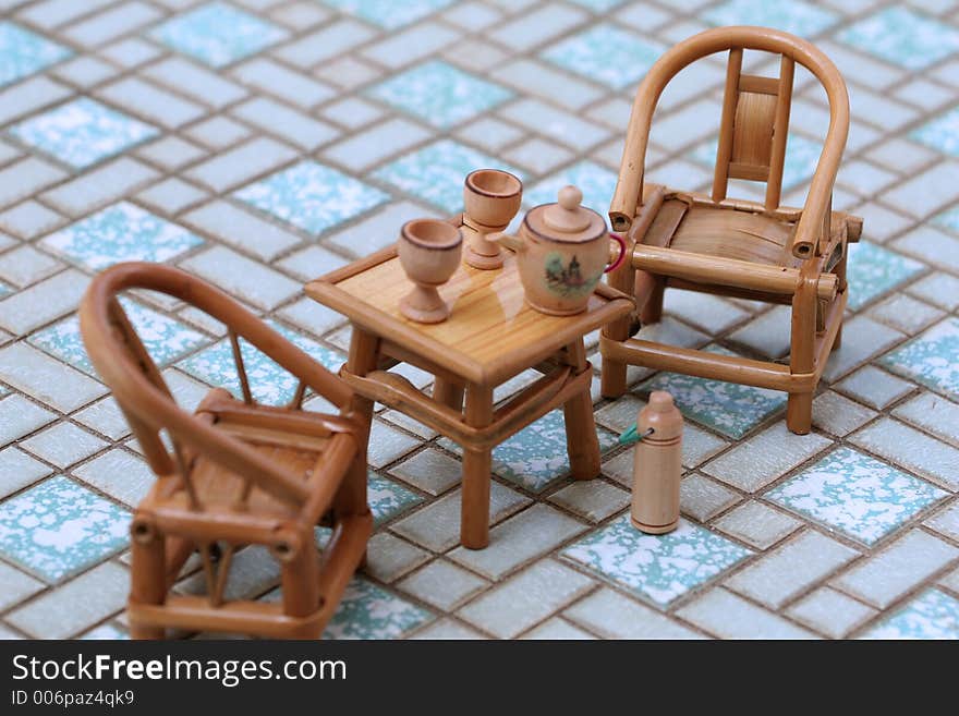 Rattan Table and Chairs