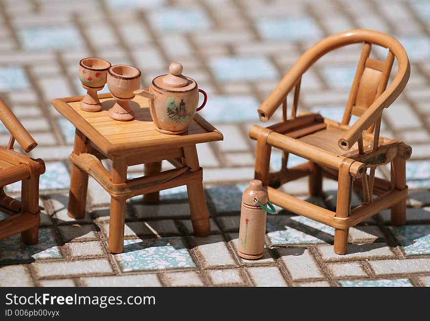 Rattan Table and Chairs