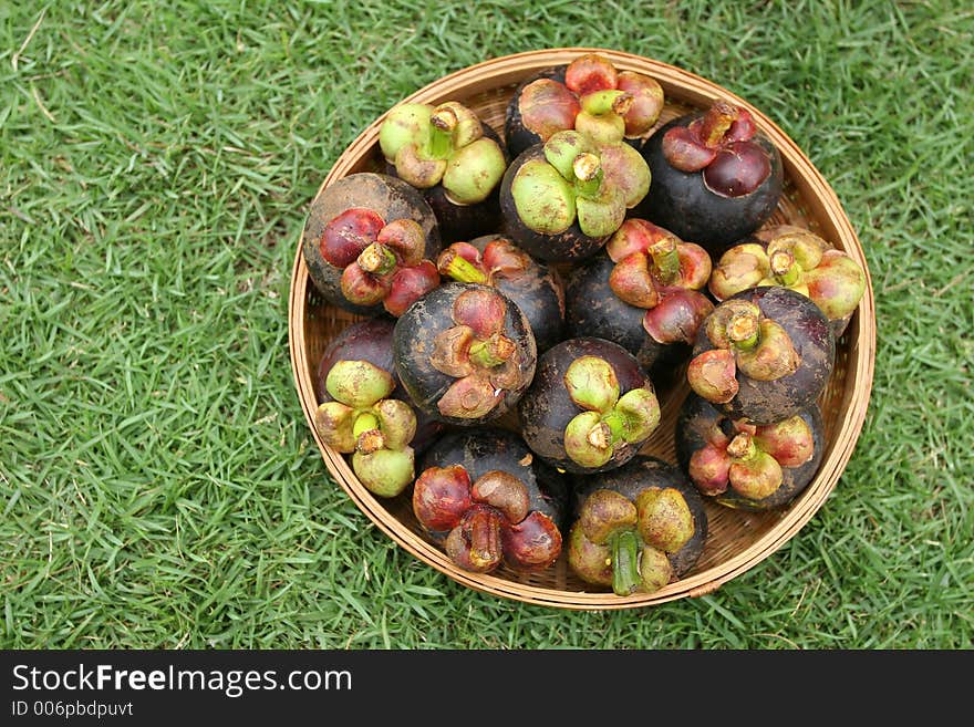 Basket of mangosteens