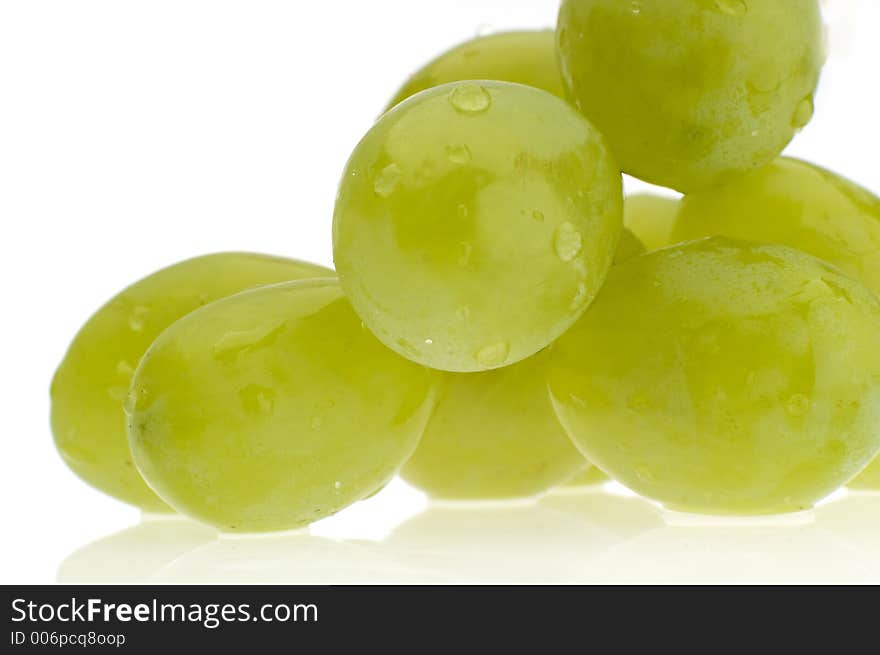 Green grapes close-up. Green grapes close-up