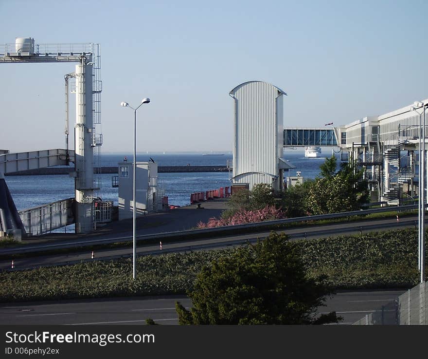 It`s the ferry terminal of Fehmarn in Germany. It`s the ferry terminal of Fehmarn in Germany