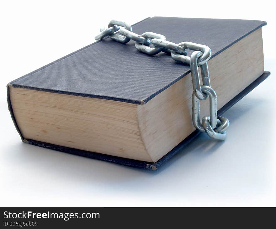 Book with chain. Book with chain