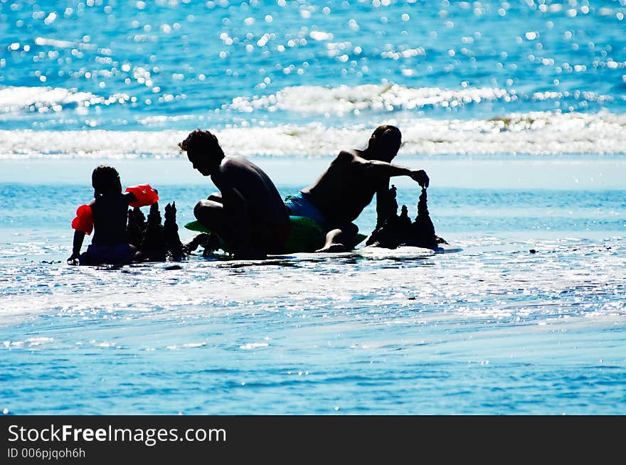 Having fun on the beach. Having fun on the beach