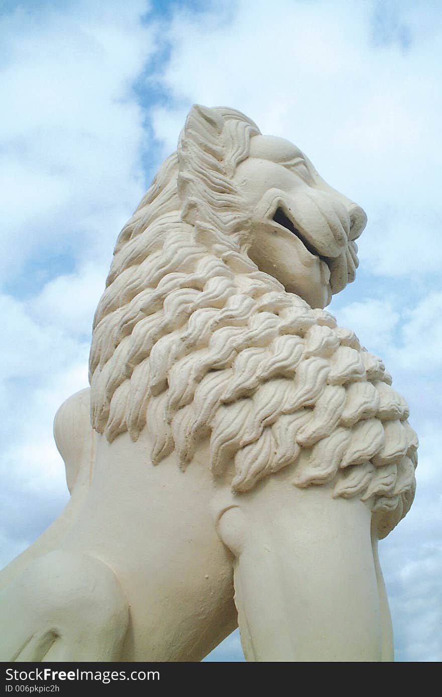 Japanese Guard Lion. Japanese Pagoda Milton Keynes, England, United KIngdom.