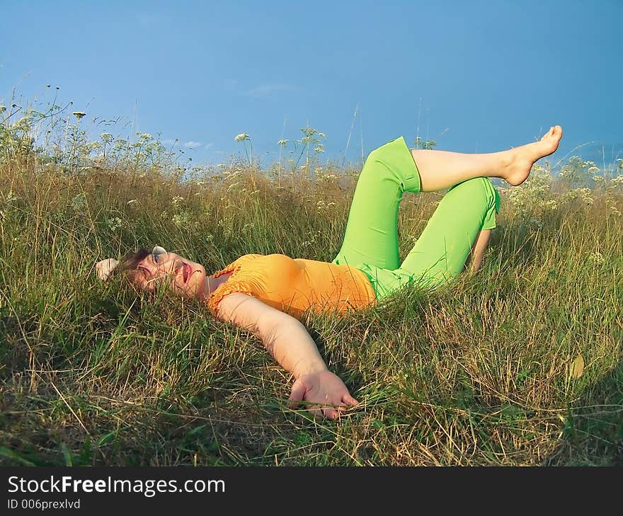 Girl On Grass