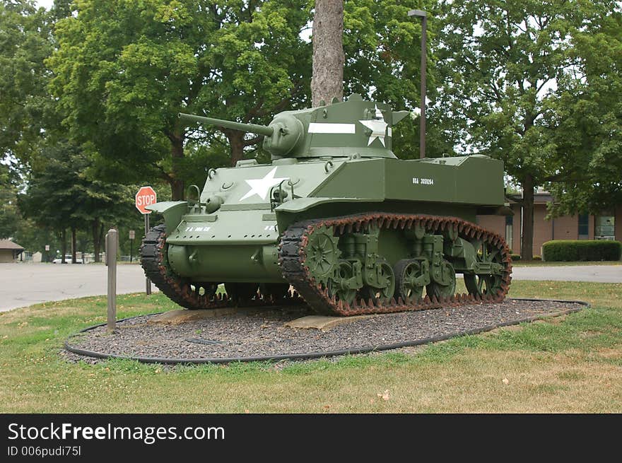 Light US Army tank located at the Old Veterans Home in Quincy, IL. Light US Army tank located at the Old Veterans Home in Quincy, IL